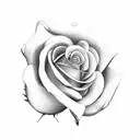 savage rose tattoo design idea