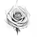 savage rose tattoo design idea