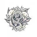 india com flores tattoo design idea
