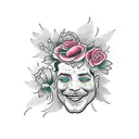 india com flores tattoo design idea