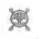 chi rho tattoo design idea