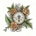 nature with technology and power and never give up tattoo design idea