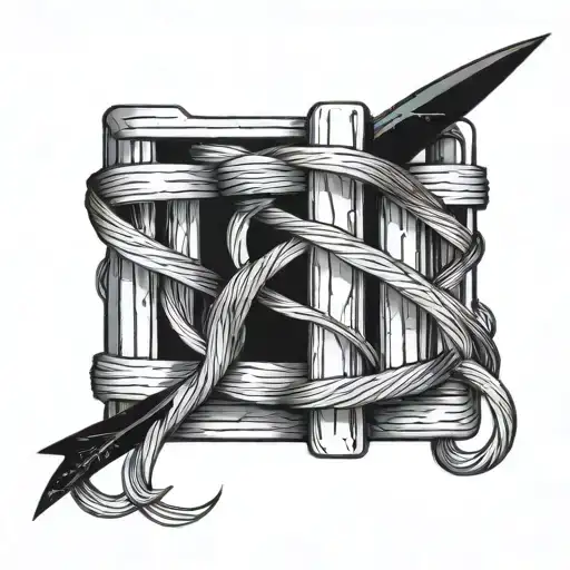 bar wire wrap  tattoo design idea