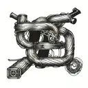 bar wire wrap  tattoo design idea