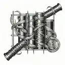 bar wire wrap  tattoo design idea