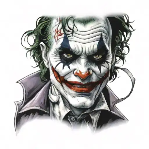 DC Joker tattoo design idea