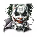 DC Joker tattoo design idea