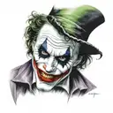 DC Joker tattoo design idea