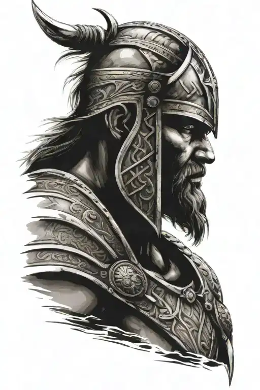 viking warrior tattoo design idea
