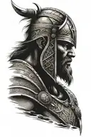 viking warrior tattoo design idea