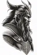 viking warrior tattoo design idea
