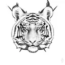 Aztec warrior with tiger tattoo design idea