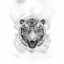 Aztec warrior with tiger tattoo design idea