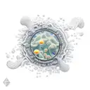 underwater breathing scuba  bubbles tattoo design idea