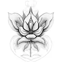 amapola flower with the name "elizabeth" in the leaf tattoo design idea