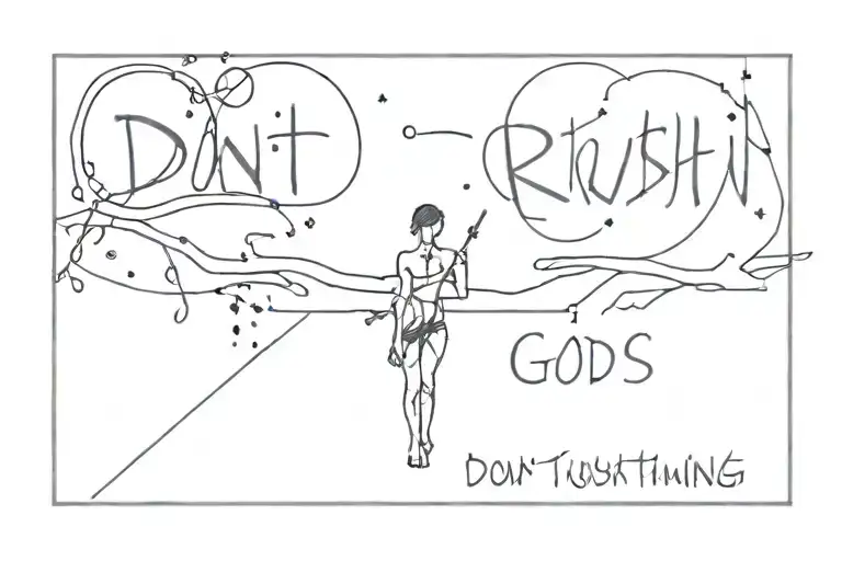 Dont rush Gods timing  tattoo design idea