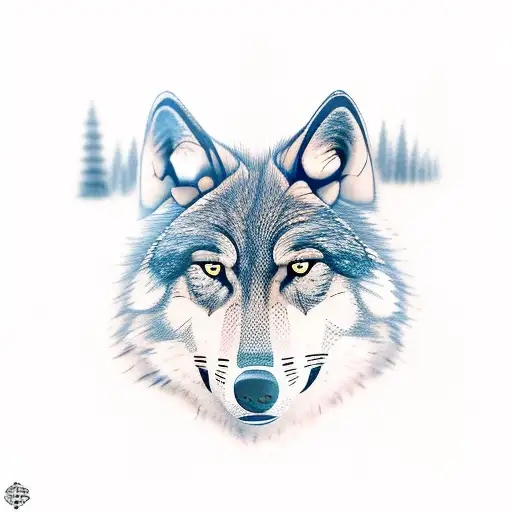 father of three you wolves tattoo design idea