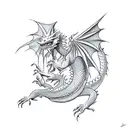 baking dragon tattoo design idea