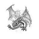 baking dragon tattoo design idea