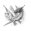 baking dragon tattoo design idea