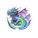 baking dragon tattoo design idea