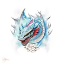 baking dragon tattoo design idea