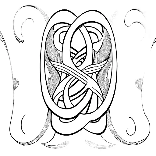 cursive D with infinity sign  tattoo design idea