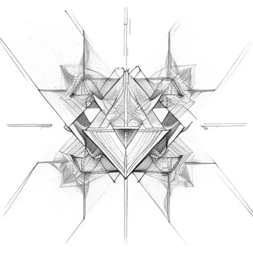 Three Triangles Overlapping. One triangle is shaded. tattoo design idea