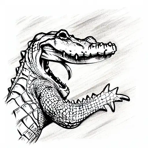 alligator  tattoo design idea