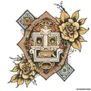 brick tattoo design idea