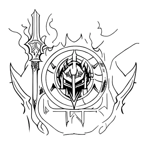 dark souls tattoo design idea