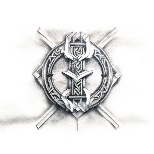 Viking corvo tattoo design idea