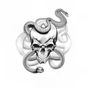 snakes spiders and skulls tattoo design idea