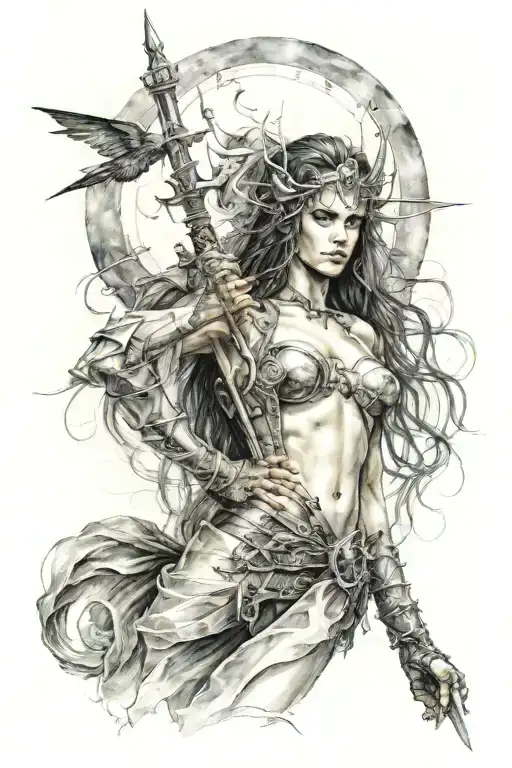 Luis Royo tattoo design idea