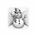 snowman tattoo design idea