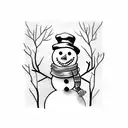 snowman tattoo design idea