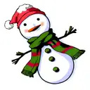 snowman tattoo design idea