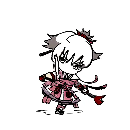 samurai girl tattoo design idea