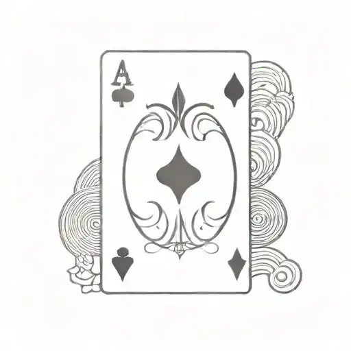 King of Spades card, Ace of Clubs, Dollars, Chips, Gun tattoo design idea