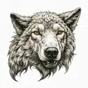 wolf face in sheep's clothing tattoo design idea