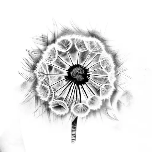 Dandelion  tattoo design idea