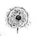 Dandelion  tattoo design idea