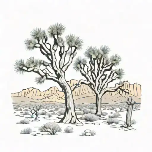 Joshua tree tattoo design idea