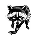 Racoon tattoo design idea