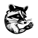 Racoon tattoo design idea