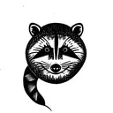 Racoon tattoo design idea