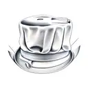 A realistic depiction of a chef's hat and utensils surrounded by animals, showcasing the client's passion for cooking and love for animals tattoo design idea