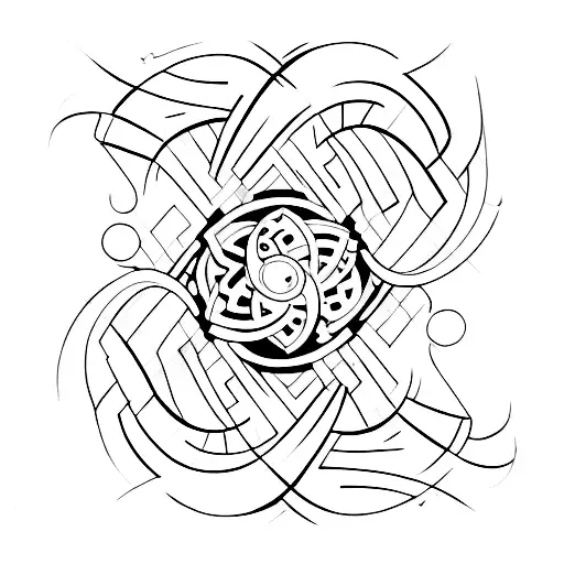 balance and perspective  tattoo design idea