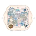 Treasure map tattoo design idea