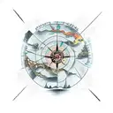 Treasure map tattoo design idea